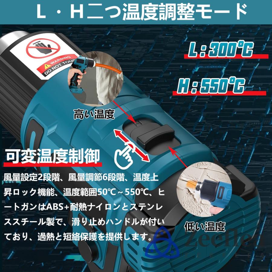 ヒートガン 充電式 電動ヒートガン マキタ バッテリー互換対応 ヒートガン 充電式 電動ヒートガン マキタ バッテリー互換対応