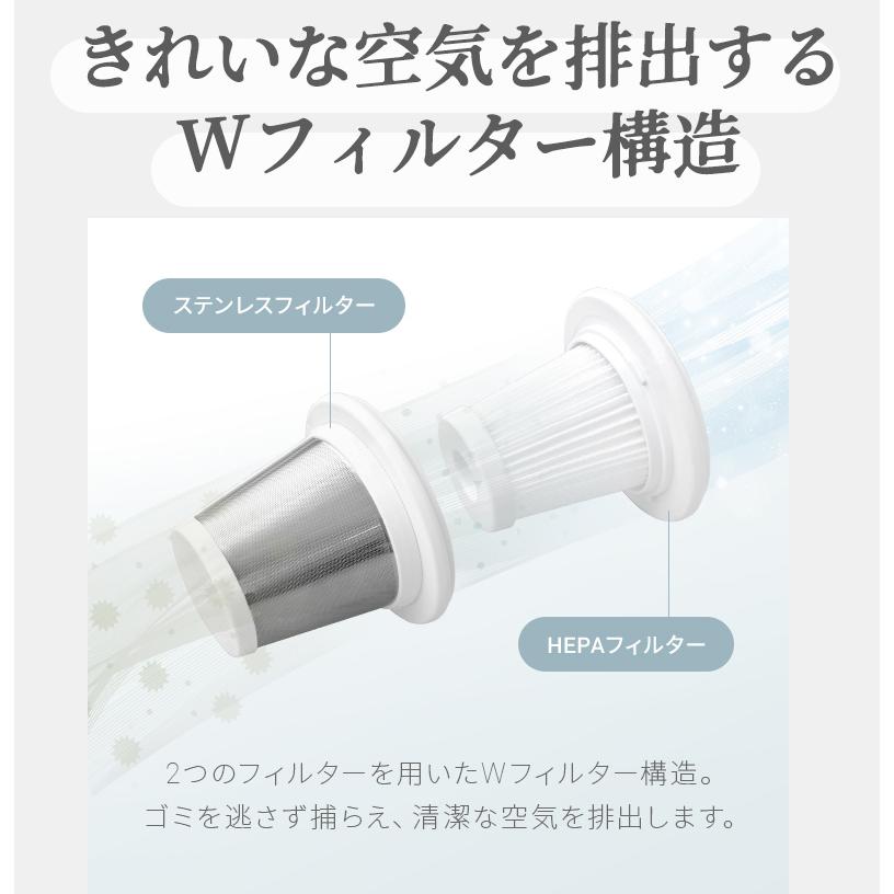 【2年保証】掃除機 コードレス コードレス掃除機 人気 サイクロン式 強力吸引 28000Pa 充電式 軽量ハンディ掃除機 スティック 一人暮らし ギフト プレゼント｜zeeflea｜15