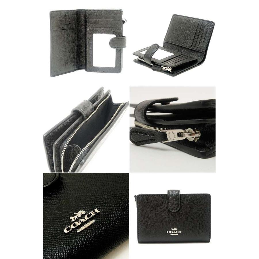 COACH コーチ 財布 二つ折り財布 レディース レザー ブラック黒 COACH コーチ 財布 二つ折り財布 レディース レザー ブラック黒