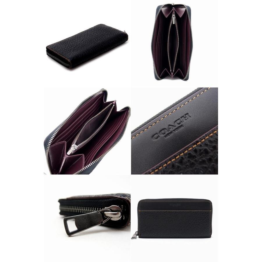 コーチ 財布 メンズ COACH 長財布 ラウンドファスナー レザー 12130BLK
