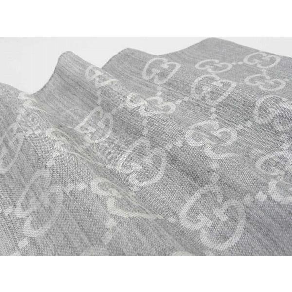 ❤美品箱付き❤GUCCI マフラー ストール ショール スカーフ❤グレー❤ グッチ GUCCI ストール マフラー メンズ レディース 男女兼用 GG柄