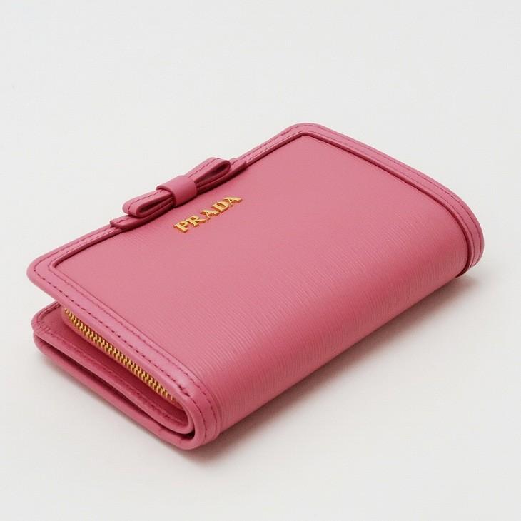 【並行輸入品】プラダ PRADA 財布 二つ折り財布 レディース VITELLO MOVE GERANIO ピンク 1ML225-2B32-F0410