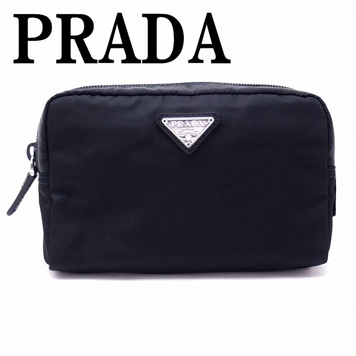 PRADA プラダ ポーチ コスメポーチ 化粧ポーチ NERO 小物 ロゴ PRADA プラダ ポーチ コスメポーチ 化粧ポーチ NERO 小物 ロゴ