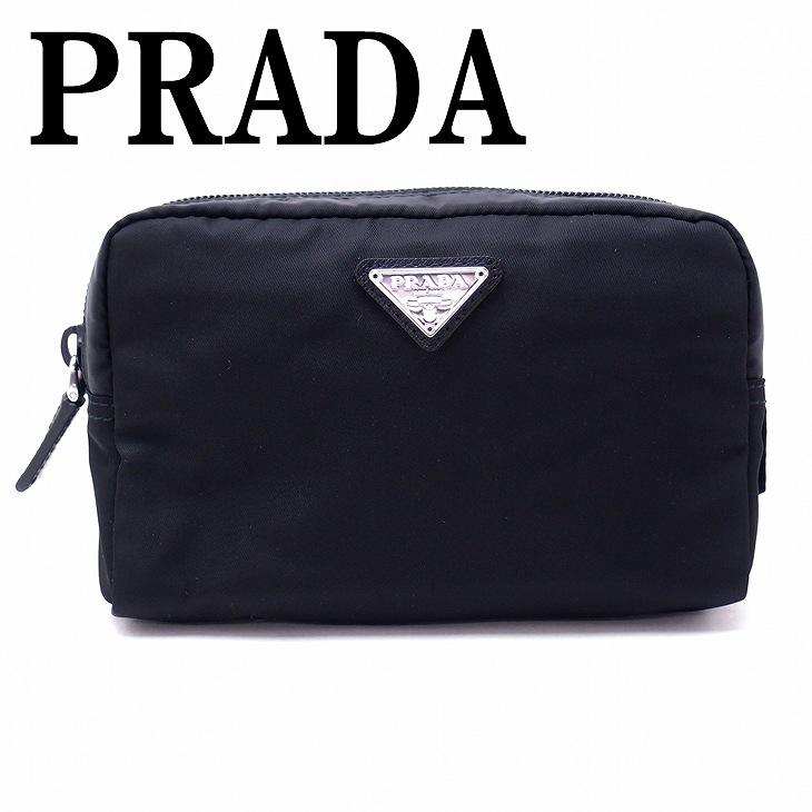 プラダ PRADA ポーチ コスメポーチ 化粧ポーチ NERO 小物 ロゴ 1NA021 