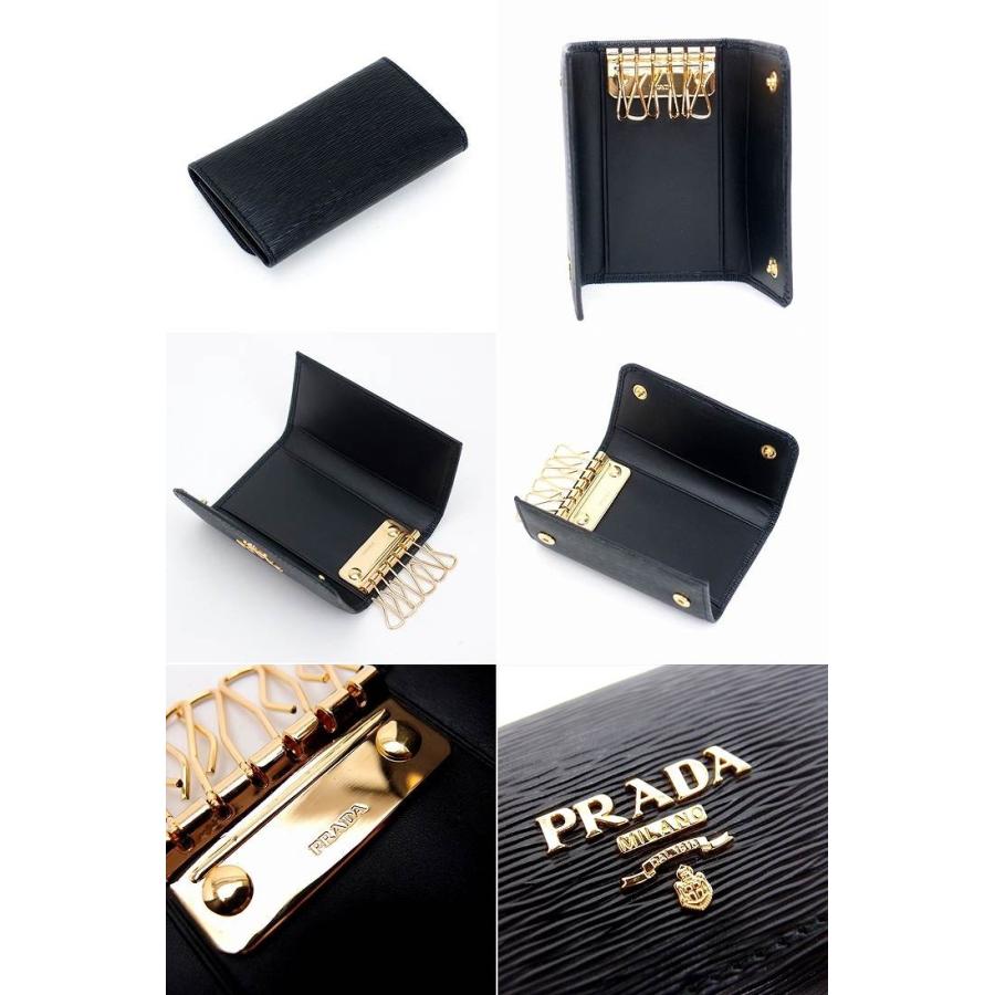 PRADA キーケース　VITELLO MOVE NERO プラダ PRADA ☆レザーキーケース - PORTACHIAVI GANCI IN PELLE