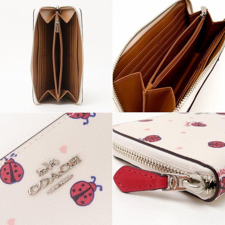 COACH 長財布 コーチ てんとう虫 赤