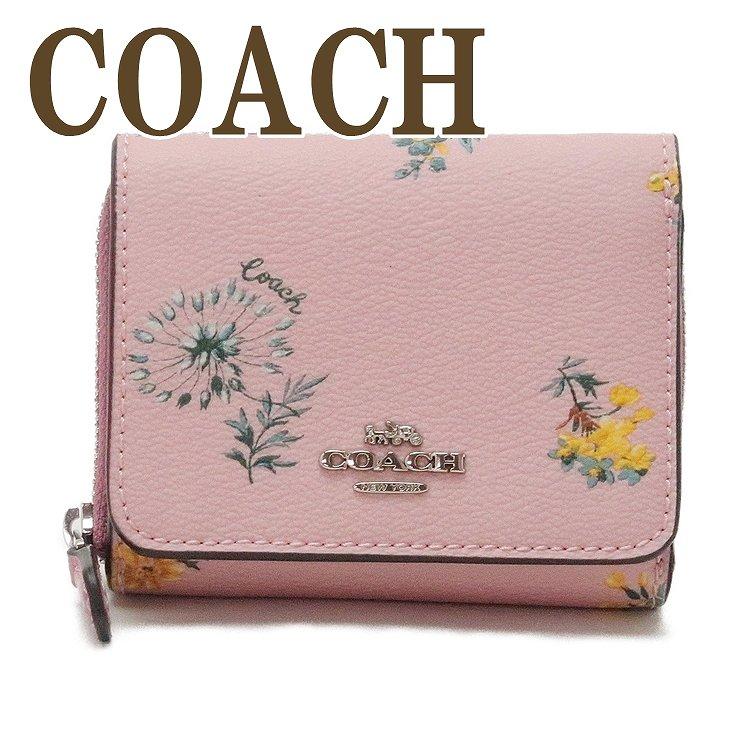 コーチ COACH 財布 レディース 三つ折り財布 レザー フローラル 花柄 ピンク 2924SVOKV｜zeitakuya