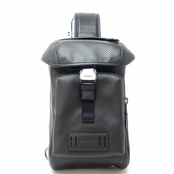 【並行輸入品】コーチ COACH バッグ メンズ ショルダーバッグ 斜め掛け ワンショルダー ブラック 黒 レザー 2944QBBK アウトレットの画像