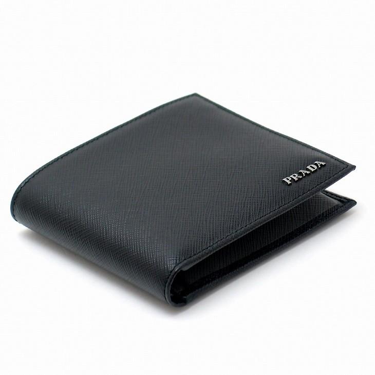PRADA 【並行輸入品】プラダ 財布 メンズ 二つ折り財布 NERO