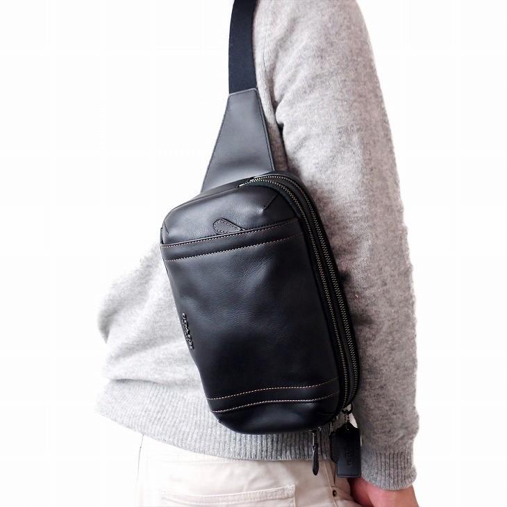 【並行輸入品】コーチ COACH バッグ メンズ ショルダーバッグ 斜めがけ ウエストバッグ レザー 37594QBBK アウトレットの画像