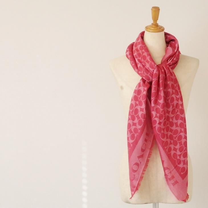 コーチ COACH ストール レディース スカーフ シグネチャー ピンク 41814 ブランド 人気 COACH（コーチ） 【並行輸入品】コーチ ストール レディース スカーフ