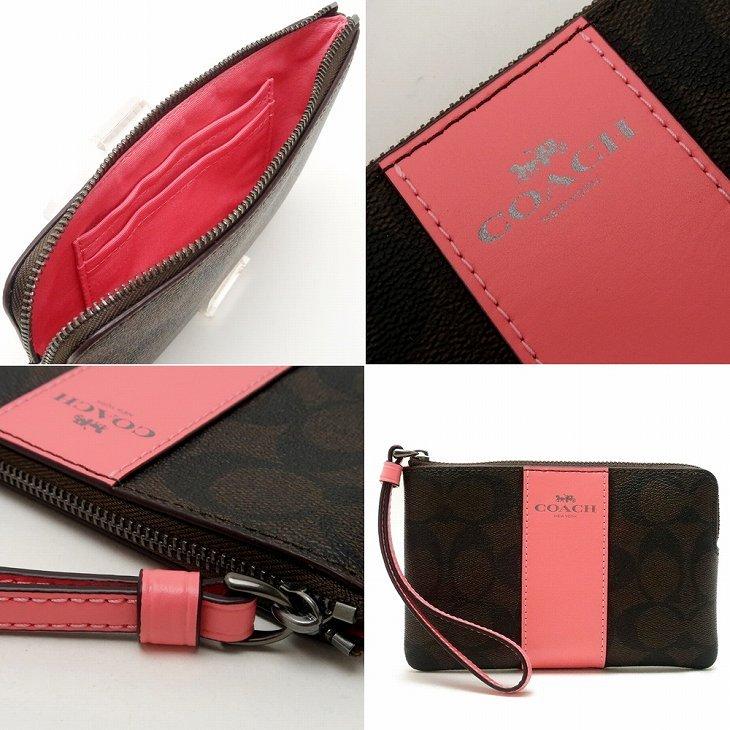 コーチ COACH ポーチ ハンドポーチ リストレット クラッチ 財布 ハンドバッグ レディース シグネチャー ピンク 58035QBR6K 【ネコポス】 ブランド 人気 COACH（コーチ） 【並行輸入品】コーチ ポーチ ハンドポーチ リスト