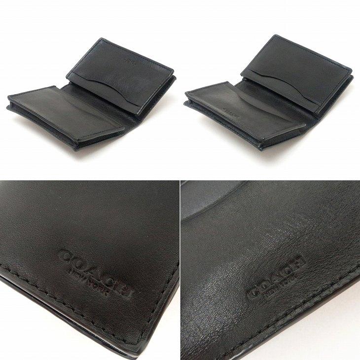 く日はお得 コーチ 名刺入れ メンズ カードケース 正規 アウトレット コーチ Coach メンズ カードケース 名刺入れ 定期券入れ パスケース レザー ブラック 黒 blk ネコポス 財布 帽子 ファッション小物 Headshotsbar Com
