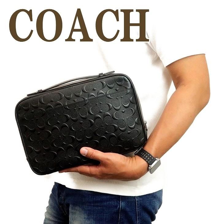 コーチ COACH バッグ メンズ セカンドバッグ クラッチバッグ 財布 セカンドポーチ シグネチャー 66555QBBK｜zeitakuya