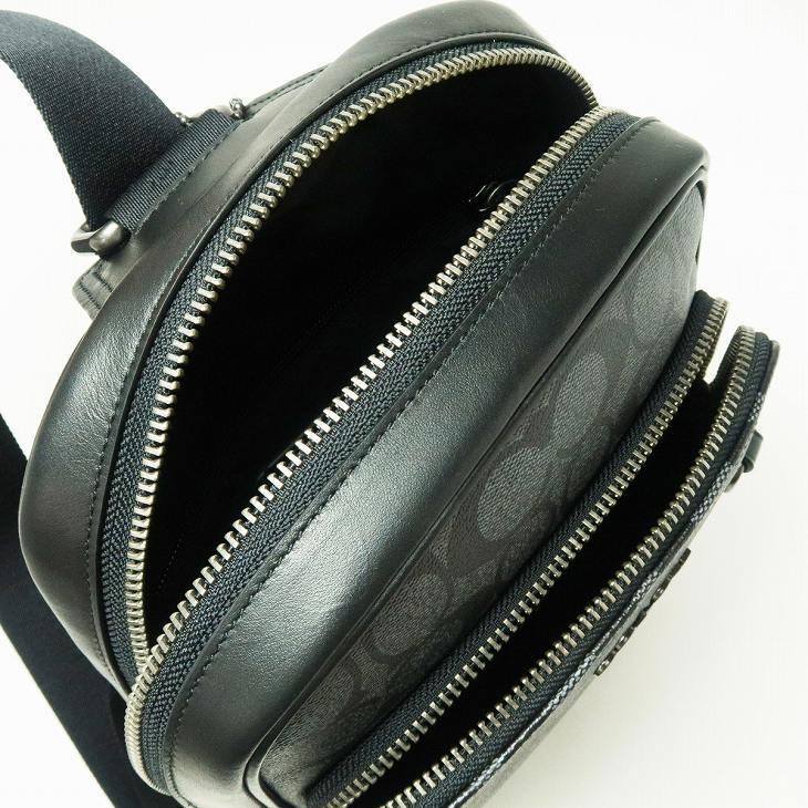 COACH バッグ メンズ ショルダーバッグ 斜め掛け ワンショルダー シグネチャー ブラック 黒 レザー 【RightNow】 89937QBMI5