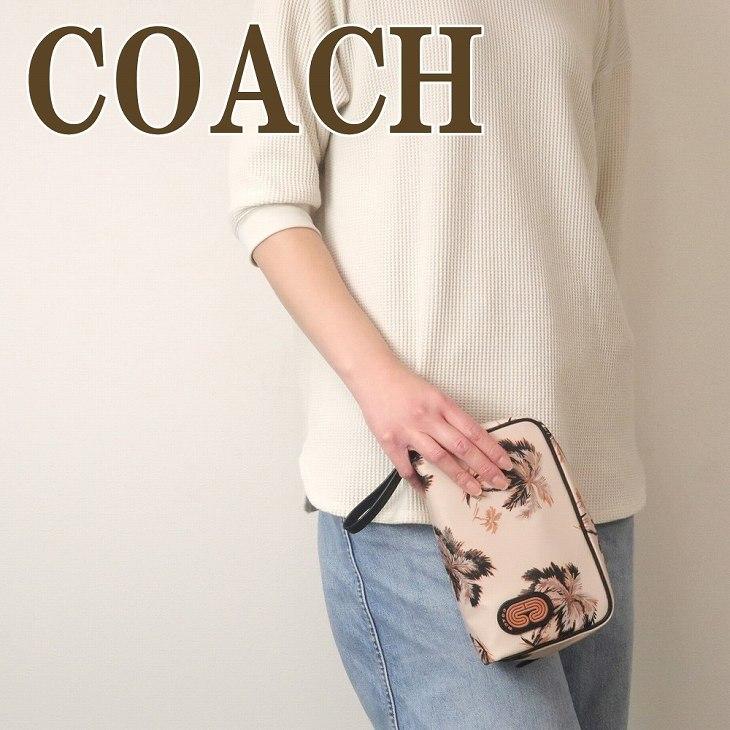 高速配送 コーチ Coach ポーチ クラッチバッグ 化粧ポーチ ヤシ Palm 椰子 ロゴ 980qbqa6 柔らかい Ambalaje Plastic Ro