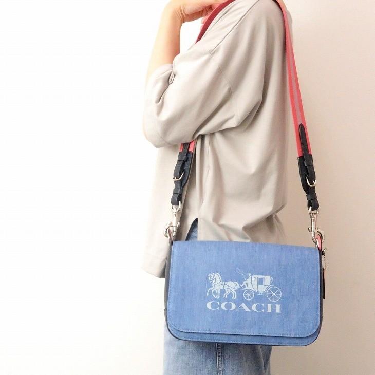 COACH コーチ　s5 ショルダーバッグ　c8307 水色　フラップ　斜め掛け コーチファクトリー COACH FACTORY バッグ ショルダーバッグ