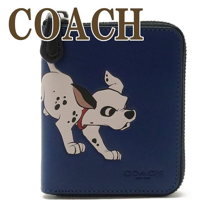 コーチ Coach 財布 メンズ 二つ折り財布 ラウンドファスナー ディズニー 101匹わんちゃん レザー qbomh qbomh 贅沢屋 通販 Yahoo ショッピング