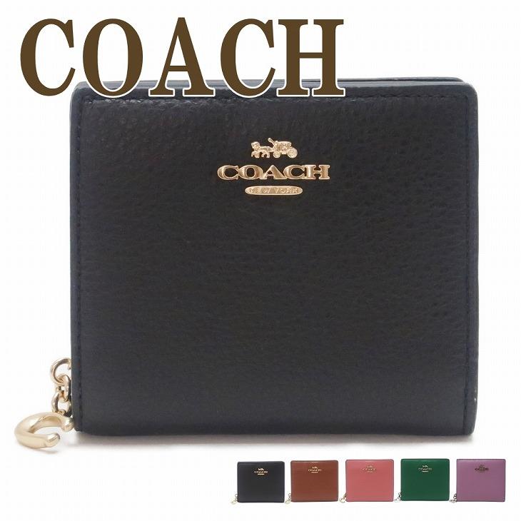 コーチ COACH 財布 レディース 二つ折り財布 レザー ブラック 黒