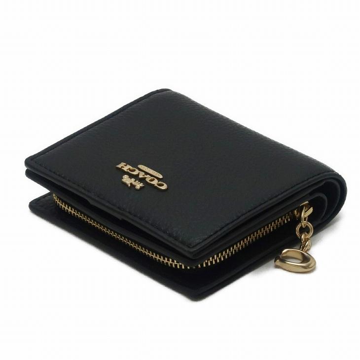 COACH コーチ 財布 レディース 二つ折り財布 レザー ブラック 黒 COACH コーチ 財布 レディース 二つ折り財布 レザー ブラック 黒