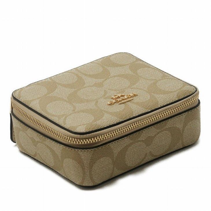 まあこ★coach  アクセサリーBOX ラージ ジュエリー ボックス・シグネチャー キャンバス ピアス