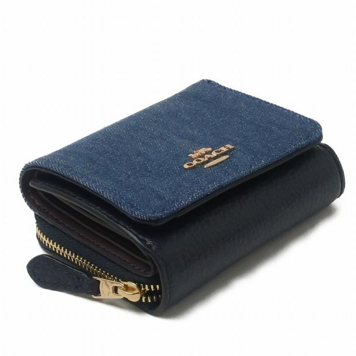 COACH コーチ 財布 三つ折り 折財布 ミニ レディース デニム COACH コーチ 財布 三つ折り 折財布 ミニ レディース デニム