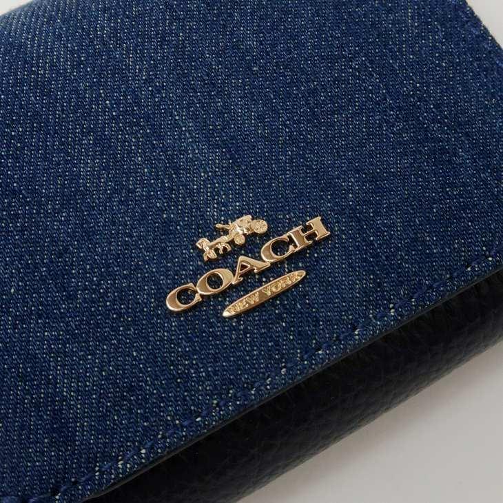 COACH コーチ 財布 三つ折り 折財布 ミニ レディース デニム COACH コーチ 財布 三つ折り 折財布 ミニ レディース デニム