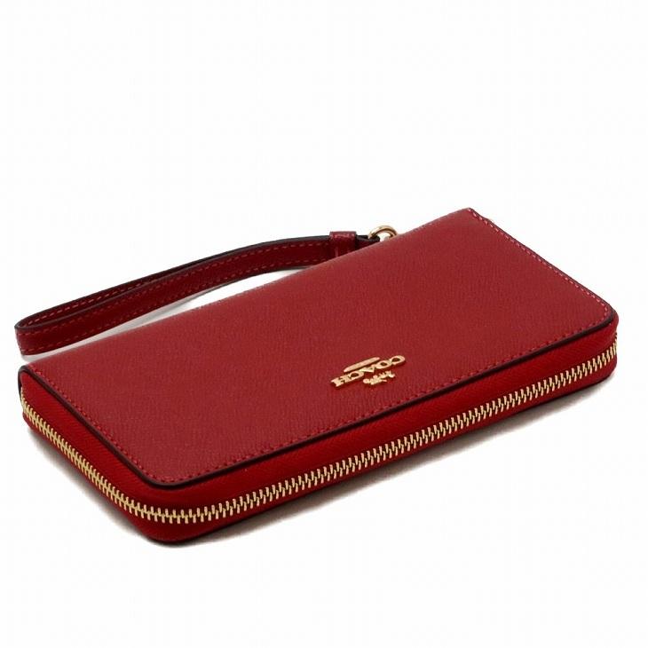 COACH　コーチ　C3441　長財布　ストラップ付き 1941レッド COACH コーチ 財布 長財布 C3441 ストラップ付 ラウンドジップ