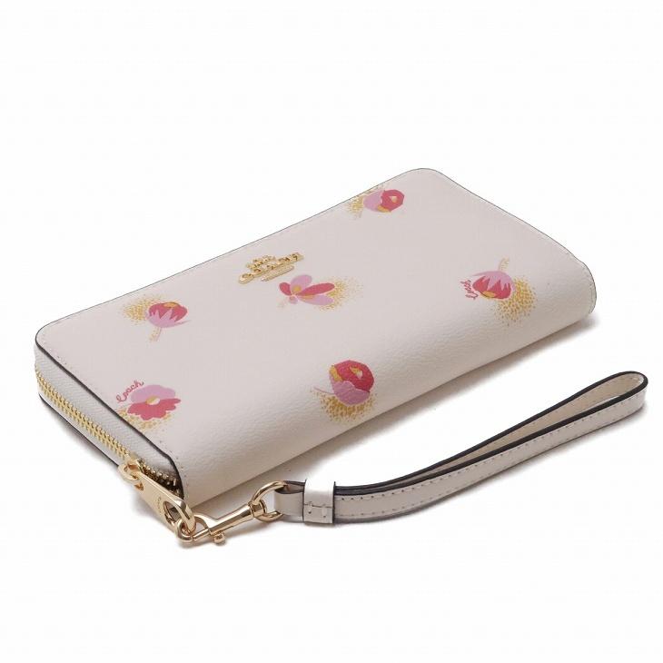 COACH コーチ 財布 レディース 長財布 花柄 ストラップ ラウンド COACH コーチ 財布 レディース 長財布 花柄 ストラップ ラウンド