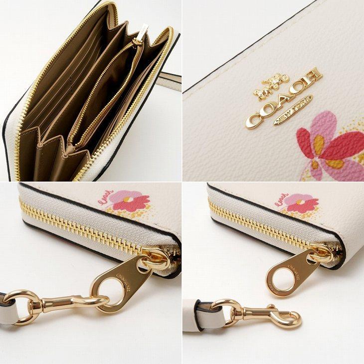 COACH コーチ 財布 レディース 長財布 花柄 ストラップ ラウンド COACH コーチ 財布 レディース 長財布 花柄 ストラップ ラウンド