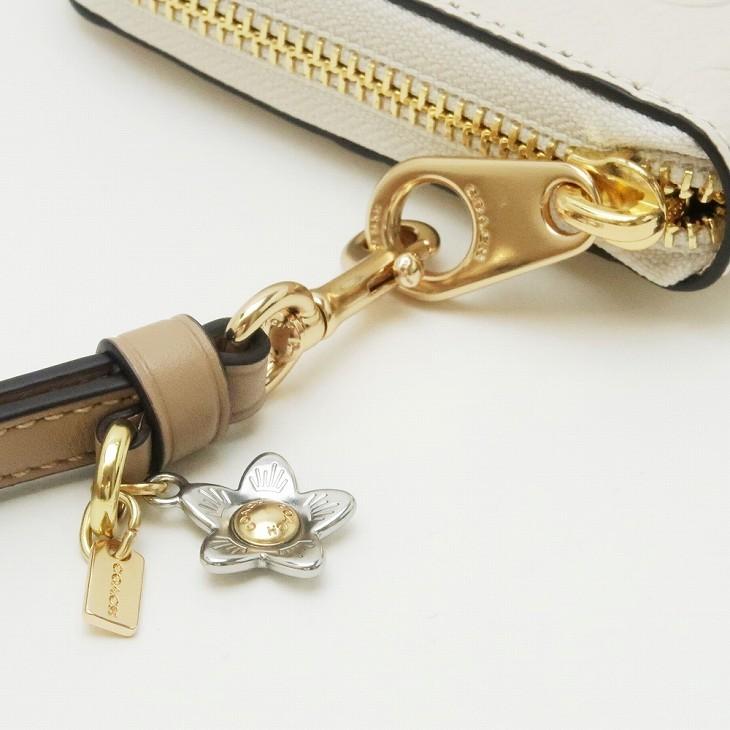 COACH コーチ 財布 レディース 長財布 ロゴ ストラップ レザー