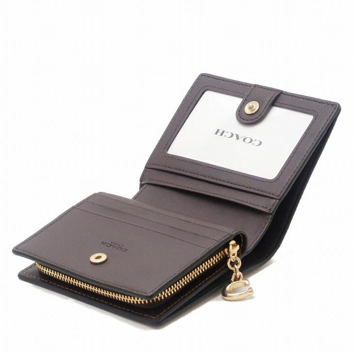 【新品❤️未使用】COACHコーチ２つ折り財布レディース⭐️財布チャック仕様ピンク COACH コーチ 財布 レディース 2つ折り 折財布 コンパクト