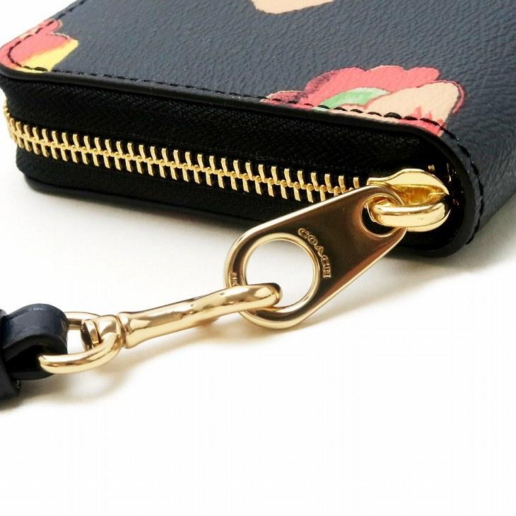 COACH コーチ ストラップ付き　長財布　シグネチャー レッド　花柄 新品未使用】COACH コーチ 長財布 レディース長財布