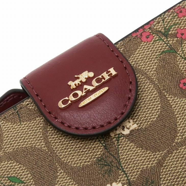 【並行輸入品】コーチ COACH 財布 レディース 二つ折り財布 花柄 シグネチャー C8730IME7Vの画像