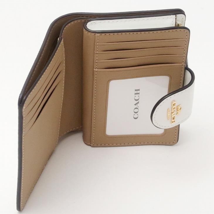 ☆新品☆ 【コーチ】 折財布 花柄 白 シグネチャー C8741 レディース COACH コーチ 財布 サイフ 新品 フローラル 花柄 二つ折り財布 C