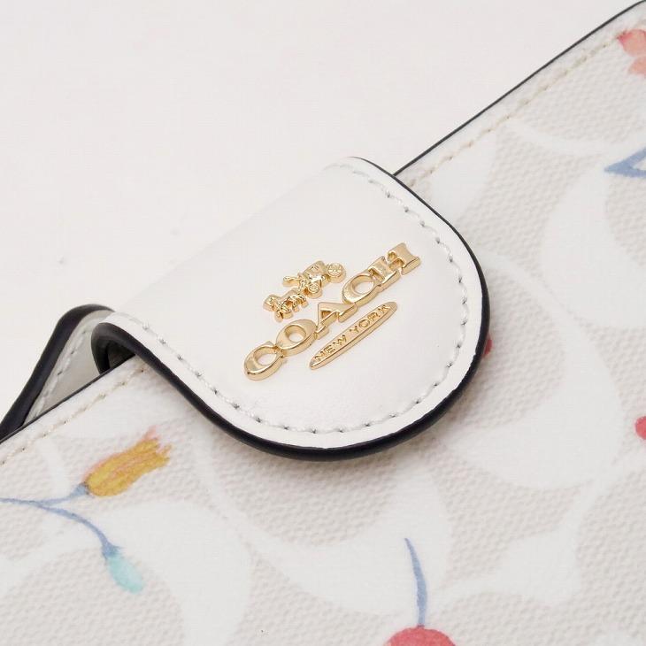 みしゃま☆専用 COACH 花柄 二つ折り財布 新品未使用 COACH コーチ 財布 新品 新作 フローラルプリント 花柄 二つ折り
