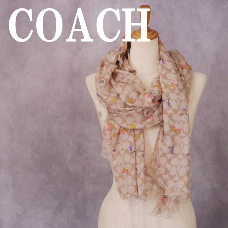COACH コーチ ストール レディース スカーフ シルク混 大判 
