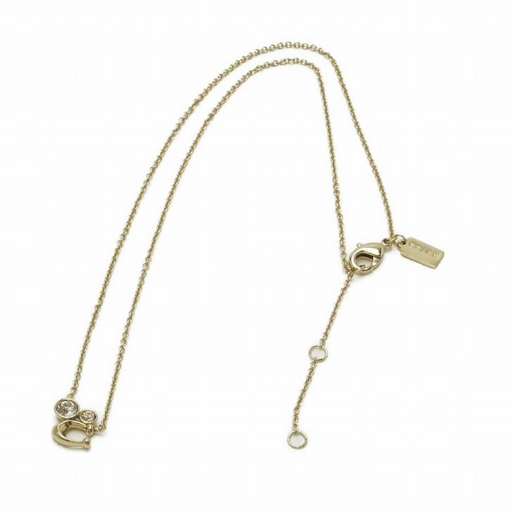 【並行輸入品】コーチ COACH ネックレス チェーン ペンダント ラインストーン ビジュー Cロゴ C9447GLD アウトレットの画像