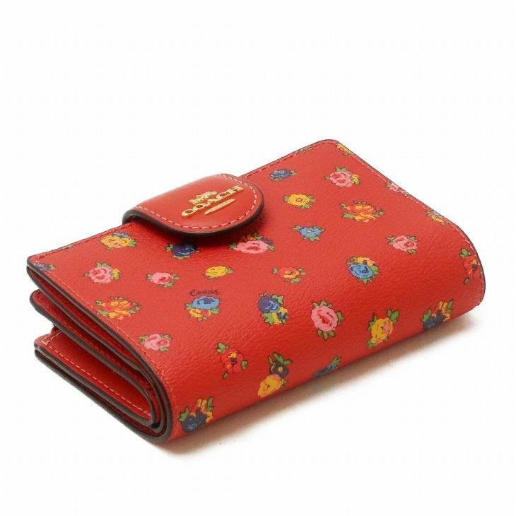 COACH コーチ 財布 レディース 二つ折り財布 レザー フローラル COACH コーチ 財布 レディース 二つ折り財布 レザー フローラル
