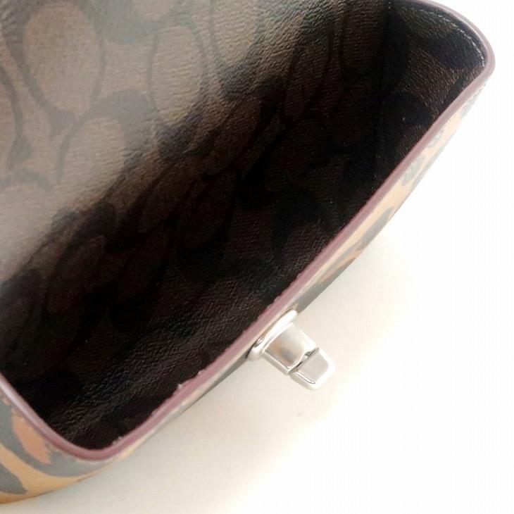 【並行輸入品】コーチ COACH サングラスケース メンズ レディース 眼鏡ケース アイウェアケース シグネチャー レザー  アニマル レオパード CC950SVN2R | COACH | 04