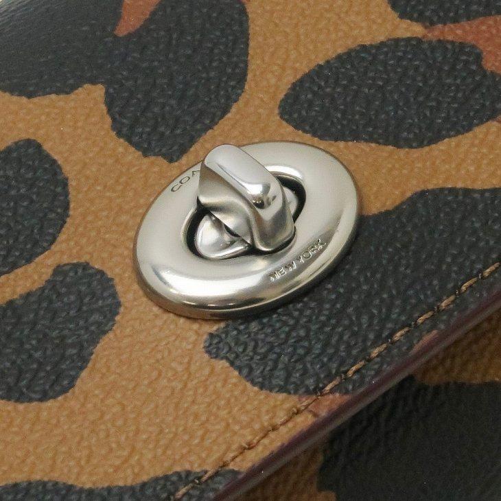 【並行輸入品】コーチ COACH サングラスケース メンズ レディース 眼鏡ケース アイウェアケース シグネチャー レザー  アニマル レオパード CC950SVN2R | COACH | 06