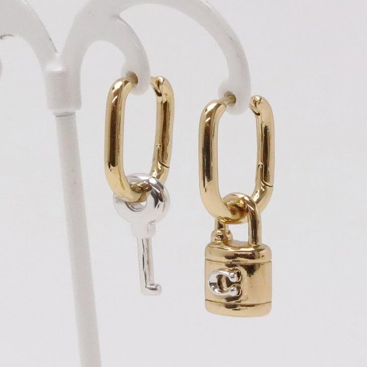 COACH コーチ ピアス 鍵 キー 南京錠 パドロック ロック フープ COACH コーチ ピアス 鍵 キー 南京錠 パドロック ロック フープ