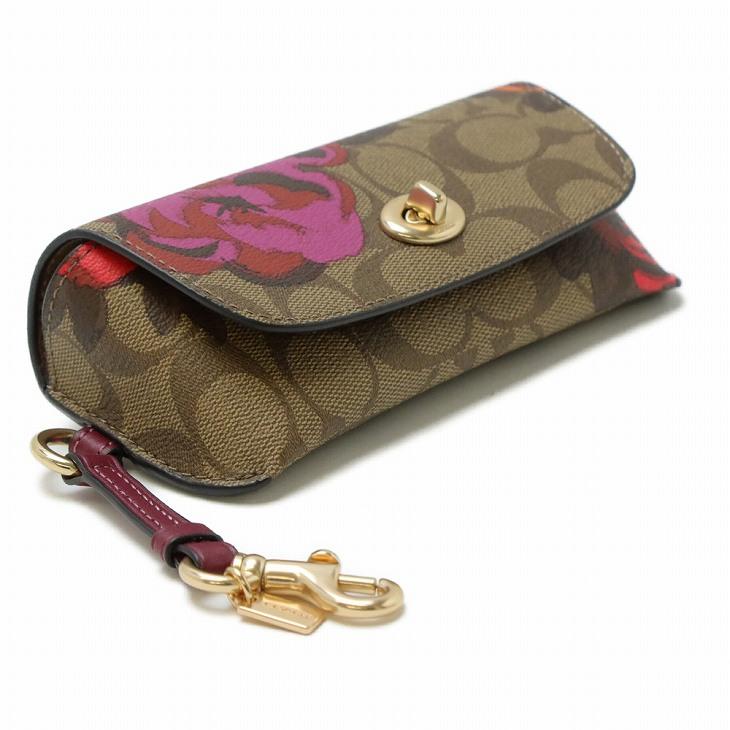コーチ COACH サングラスケース レディース 眼鏡ケース アイウェアケース ピンク 花 フローラル シグネチャー CF391IME7V ブランド 人気 COACH（コーチ） 【並行輸入品】コーチ サングラスケース レディース