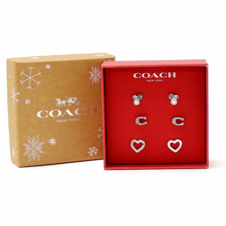 COACH 【並行輸入品】コーチ ピアス ボックス付き 限定品 パール