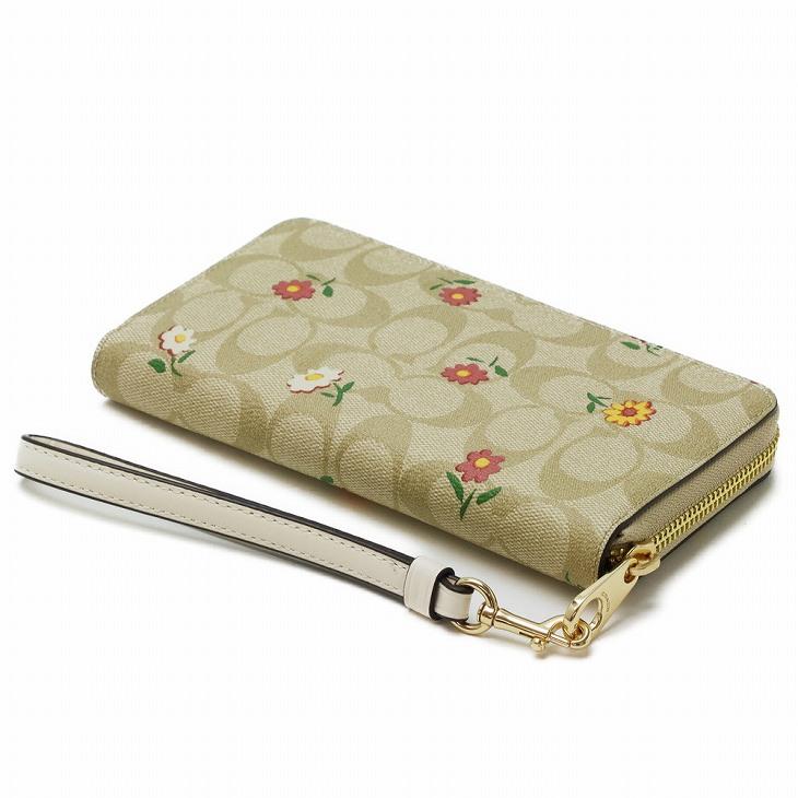 COACH コーチ 財布 レディース 長財布 花柄 ストラップ ラウンド COACH コーチ 財布 レディース 長財布 花柄 ストラップ ラウンド