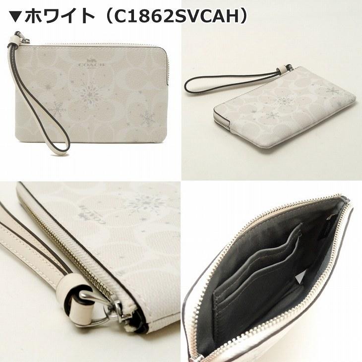 コーチ COACH 財布 レディース ポーチ ハンドポーチ リストレット クラッチ ハンドバッグ カードケース 小物入れ おしゃれ 小さめ 化粧 ブラック 黒 シグネチャ｜zeitakuya｜20