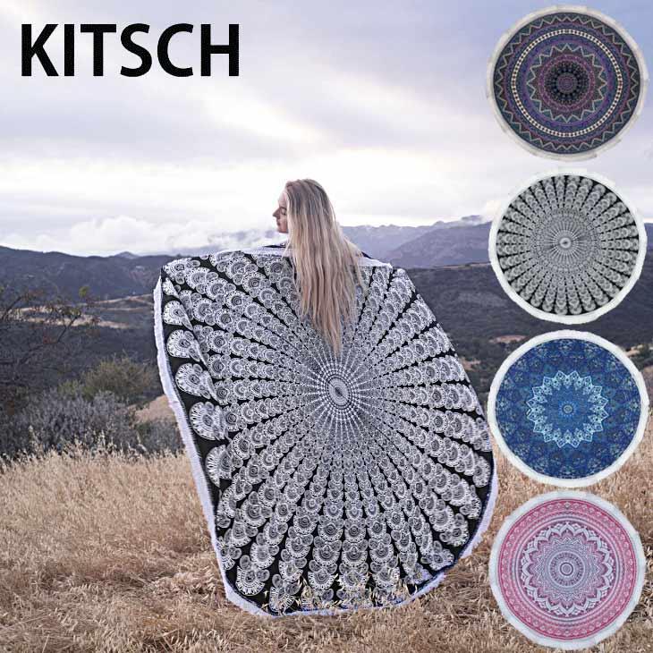 キッチュ ラウンド コットン ブランケット KITSCH Round Blanket ビーチタオル バスタオル レジャーシート ラグマット