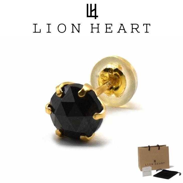 新品未使用K18ブラックダイヤモンドピアス　LION HEART ライオンハート LION HEART（ライオンハート） ピアス メンズ ブラックダイヤモンド