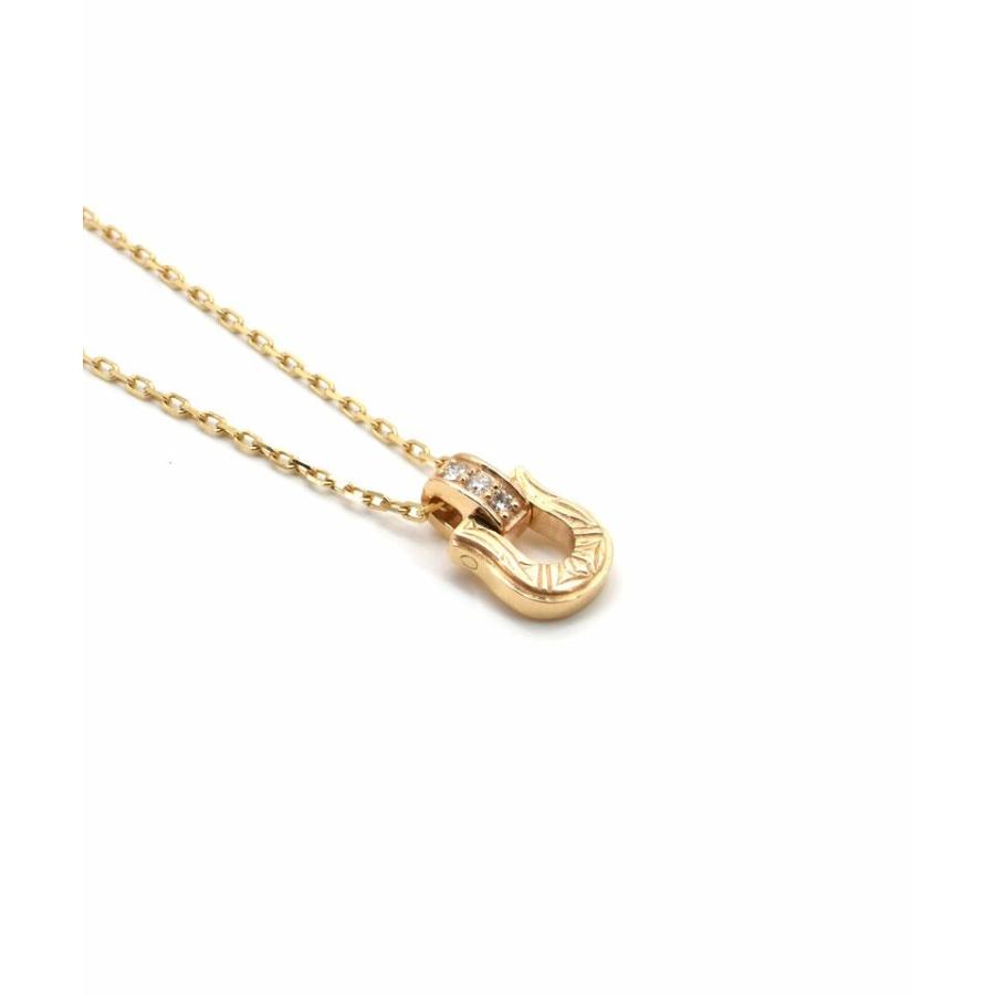 ライオンハート ネックレス メンズ ラック プチ ネックレス ホースシュー K10 10金 ダイヤモンド プチモダン LH-1NE271 LION HEART クリスマス 誕生日 プレゼンの画像