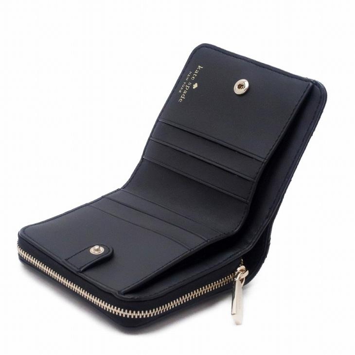 新品】ケイトスペード 財布 二つ折り財布 キルティング 黒
